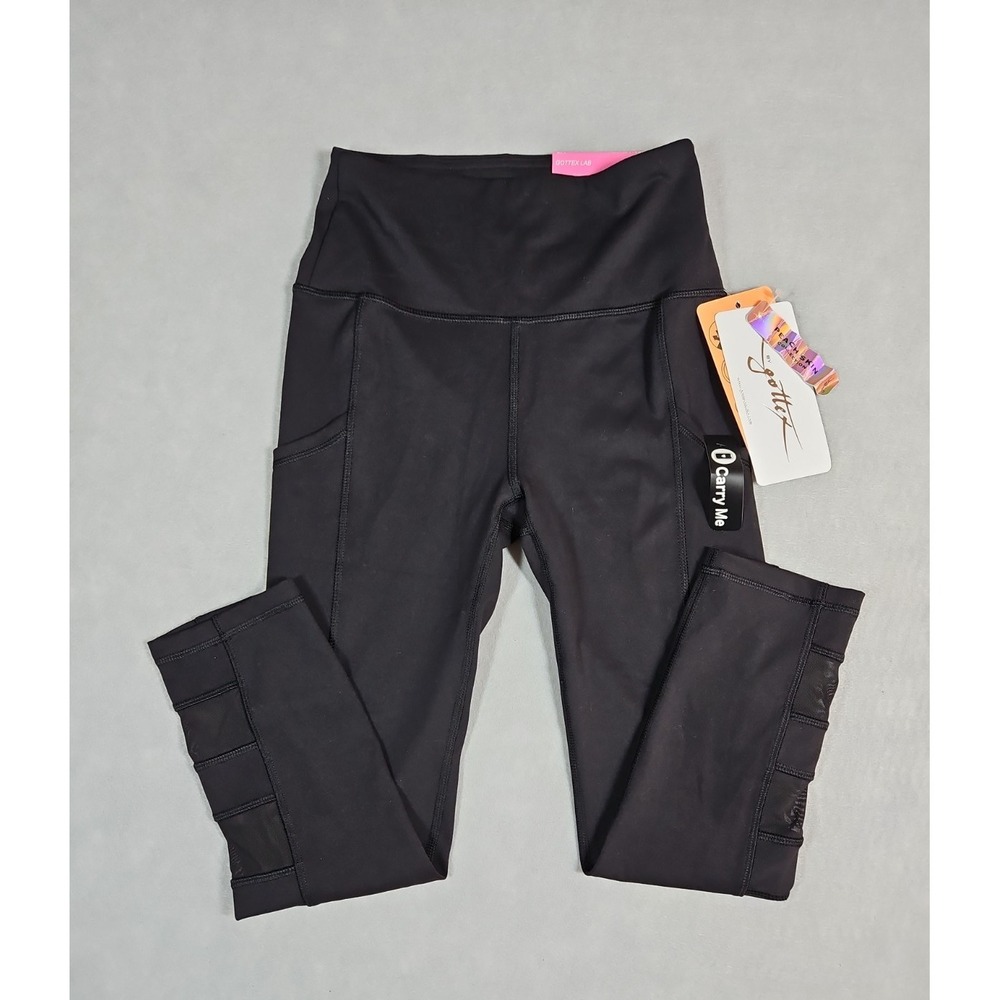 Gottex Womens Black Peach Skin Collection Leggings Size XS NWT